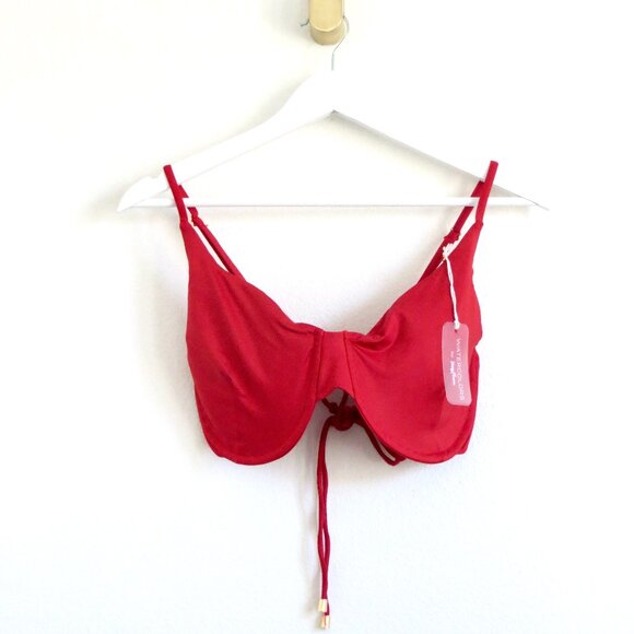 NEW! Kenny Flowers Watercolors THE CALI Underwire Bikini Top Red SZ L, XL - Picture 10 of 13